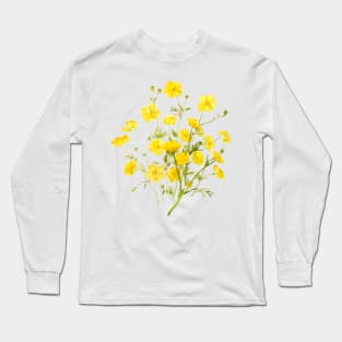 yellow buttercup bouquet Long Sleeve T-Shirt